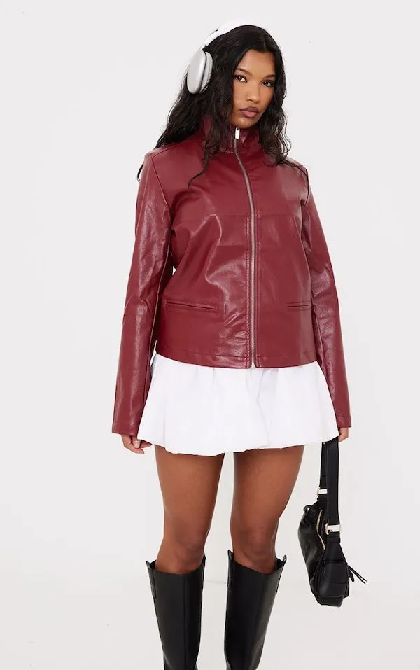 Cherry-Colored Leather 